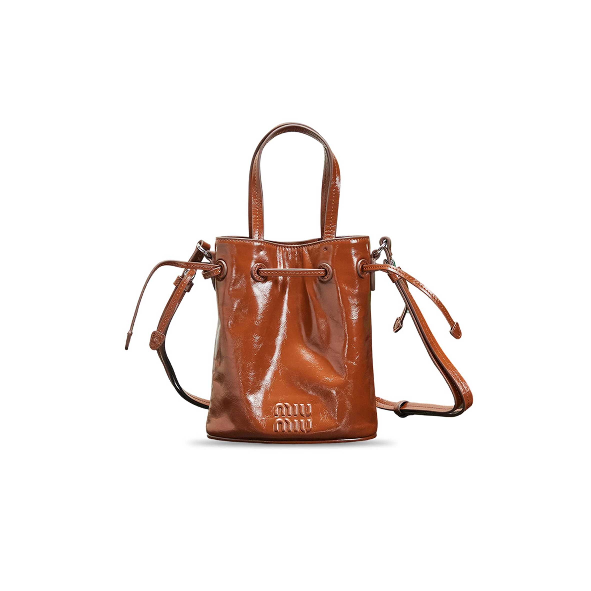 MIU MIU SHINY LEATHER POUCH 5NF468 (18*15*8cm)